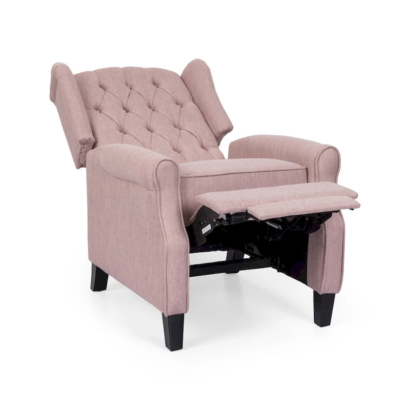 Fauteuil inclinable à dossier basculant, capitonné en polyester – 1 place, plusieurs coloris