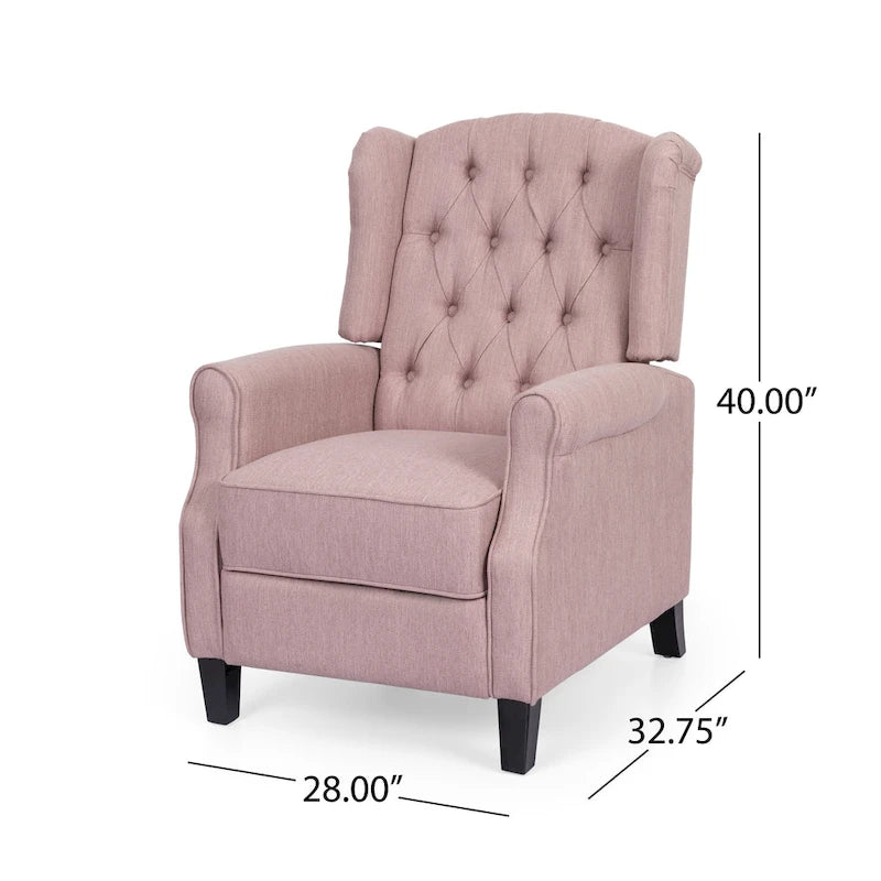Fauteuil inclinable à dossier basculant, capitonné en polyester – 1 place, plusieurs coloris
