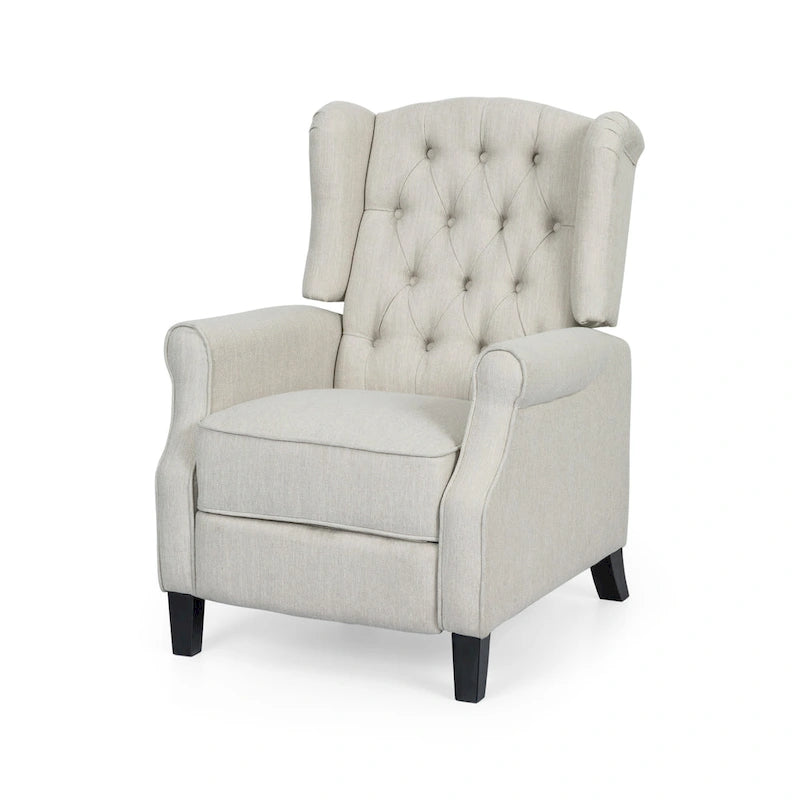 Fauteuil inclinable à dossier basculant, capitonné en polyester – 1 place, plusieurs coloris