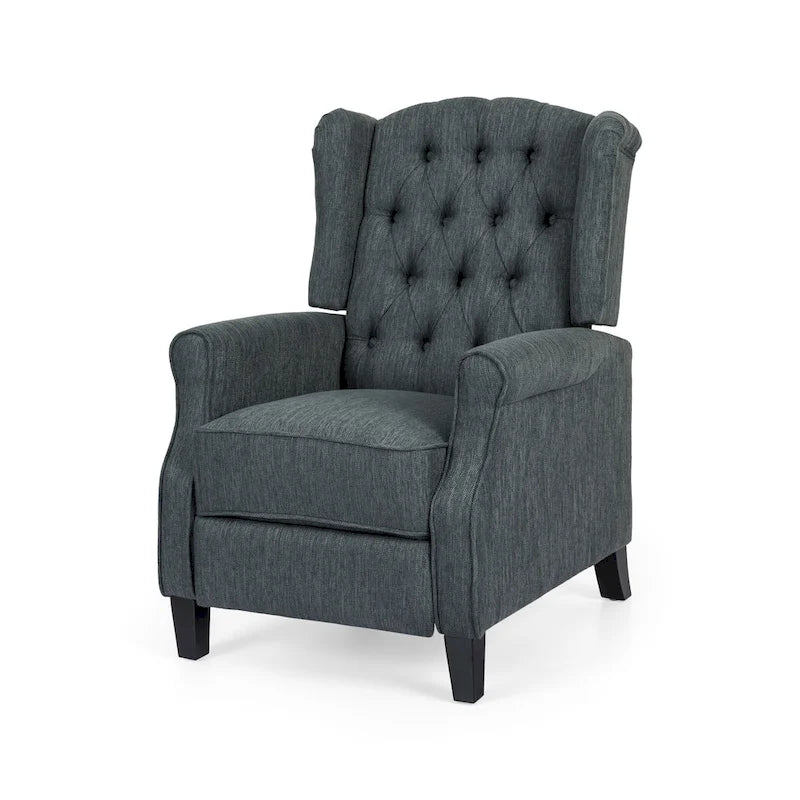 Fauteuil inclinable à dossier basculant, capitonné en polyester – 1 place, plusieurs coloris