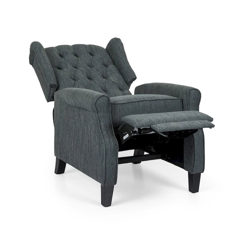 Fauteuil inclinable à dossier basculant, capitonné en polyester – 1 place, plusieurs coloris