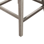 Tabouret de comptoir pivotant à 360° en tissu gris clair / beige / anthracite avec garniture cloutée – 1 place