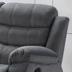 Canapé inclinable rembourré gris – 3 places avec double inclinaison
