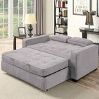 Causeuse futon convertible pleine grandeur grise – 2 places