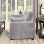 Causeuse futon convertible pleine grandeur grise – 2 places