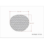 Pouf rond en tricot gris clair – Intérieur/extérieur, 1 place
