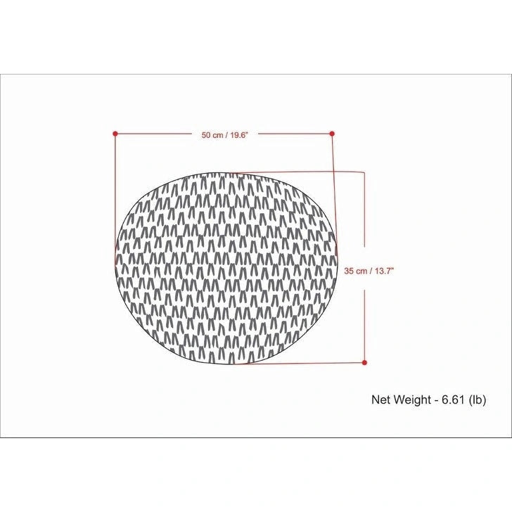 Pouf rond en tricot gris clair – Intérieur/extérieur, 1 place