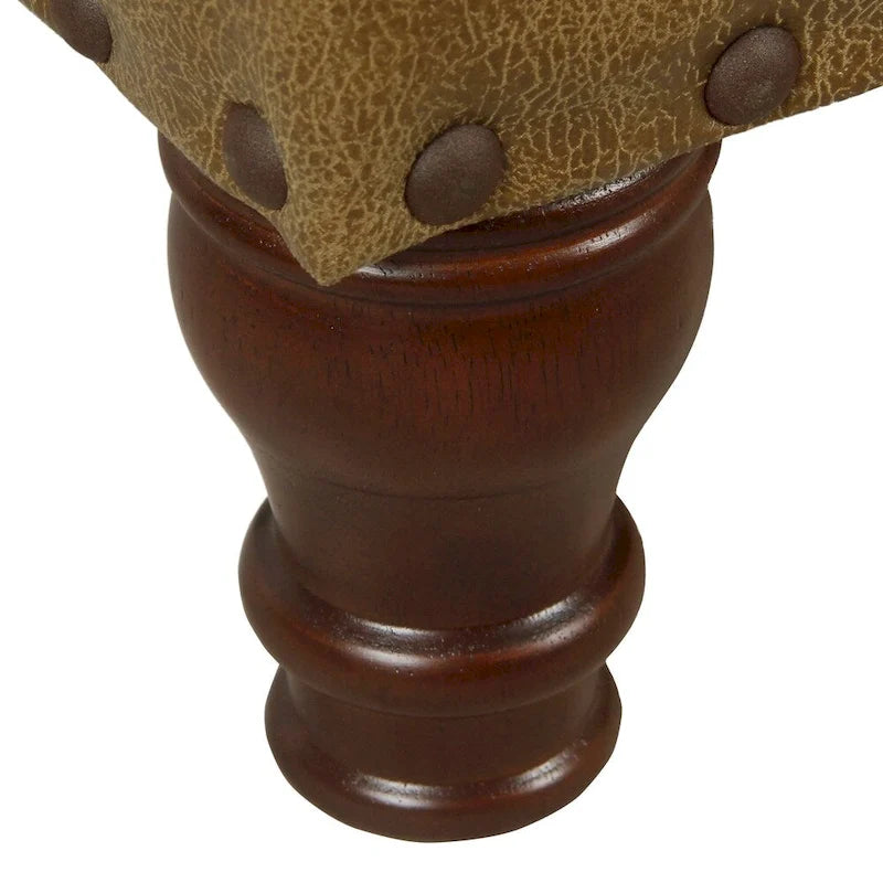 Banc de rangement en similicuir avec garniture cloutée – Plusieurs coloris