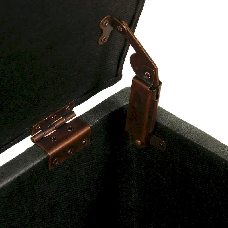 Banc de rangement en similicuir avec garniture cloutée – Plusieurs coloris