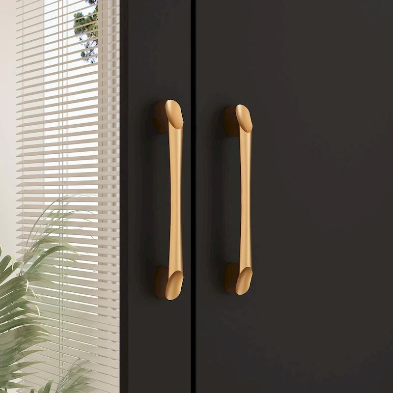 Armoire avec miroir, tringle extensible et 2 tiroirs, couleurs blanc/noir/bleu foncé