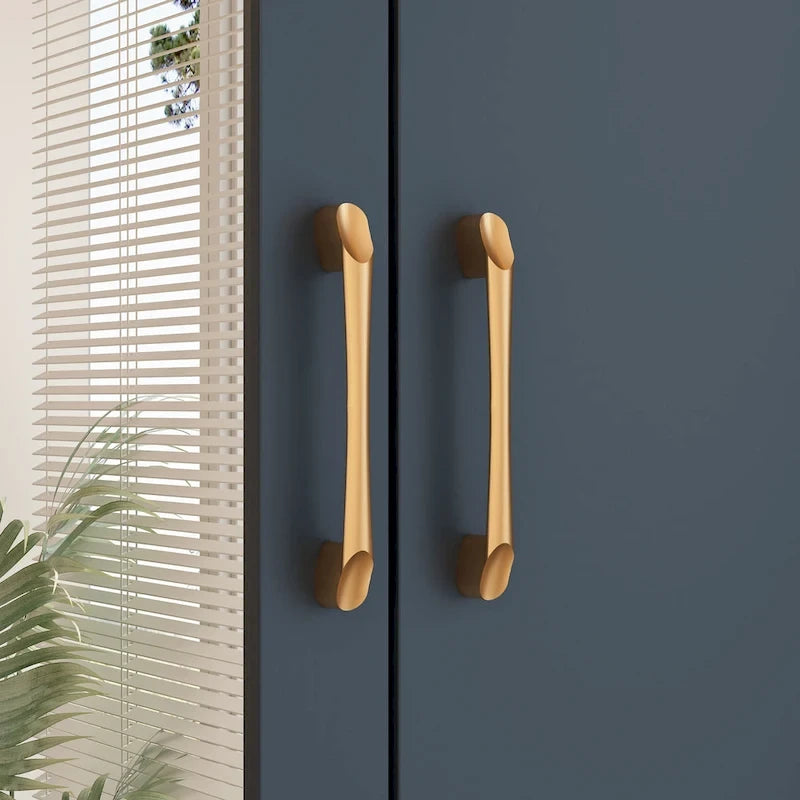 Armoire avec miroir, tringle extensible et 2 tiroirs, couleurs blanc/noir/bleu foncé
