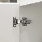 Armoire penderie blanche à portes miroir avec tringle et étagères – 3 tailles disponibles