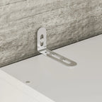 Armoire penderie blanche à portes miroir avec tringle et étagères – 3 tailles disponibles