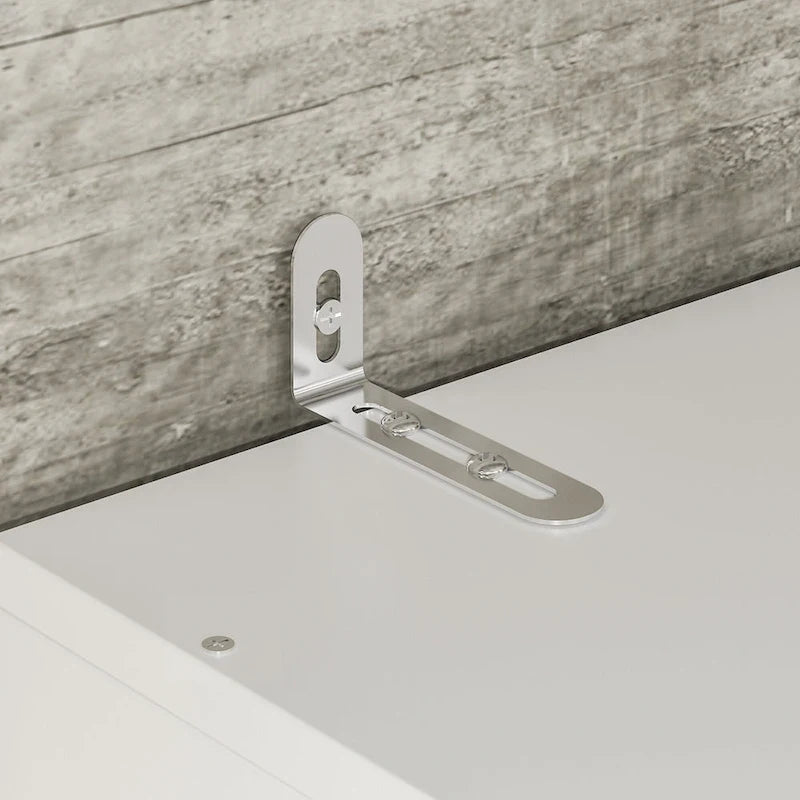 Armoire penderie blanche à portes miroir avec tringle et étagères – 3 tailles disponibles