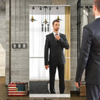 Armoire penderie blanche à portes miroir avec tringle et étagères – 3 tailles disponibles