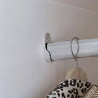 Armoire penderie blanche à portes miroir avec tringle et étagères – 3 tailles disponibles