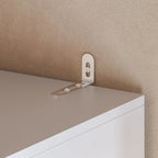 Armoire penderie blanche à portes miroir avec tringle et étagères – 3 tailles disponibles
