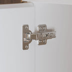 Armoire penderie blanche à portes miroir avec tringle et étagères – 3 tailles disponibles