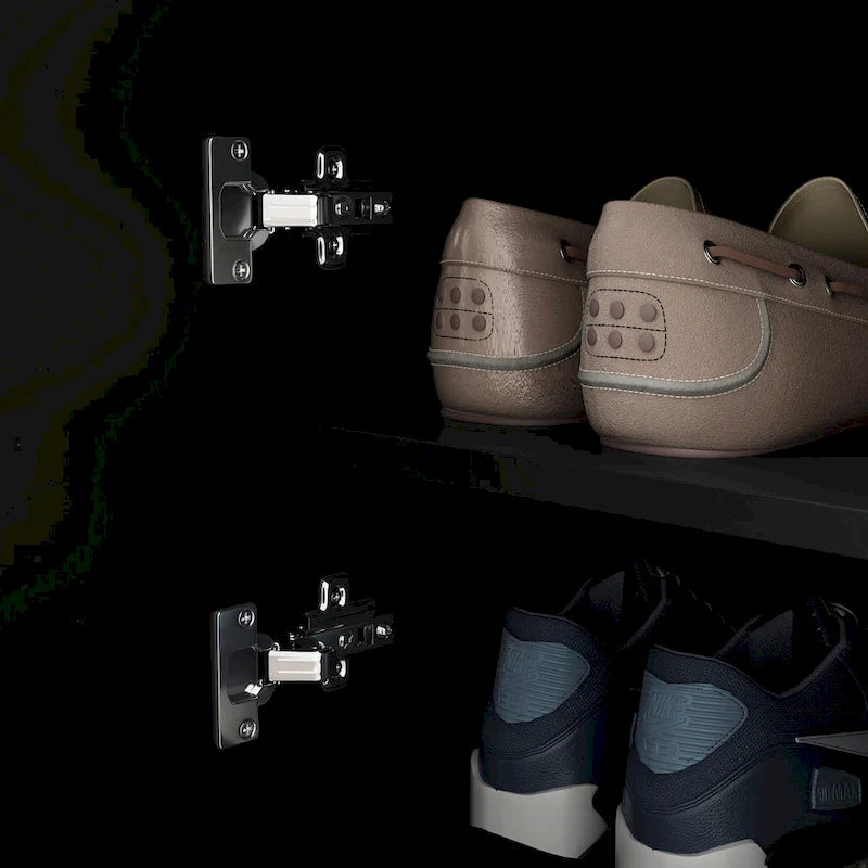 Banc de rangement pour chaussures rembourré blanc/noir avec armoire à porte – 1 place