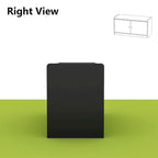 Banc de rangement pour chaussures rembourré blanc/noir avec armoire à porte – 1 place