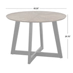 Table à manger ronde 4 places en noyer et noir avec plateau rayonnant, style Mid-Century