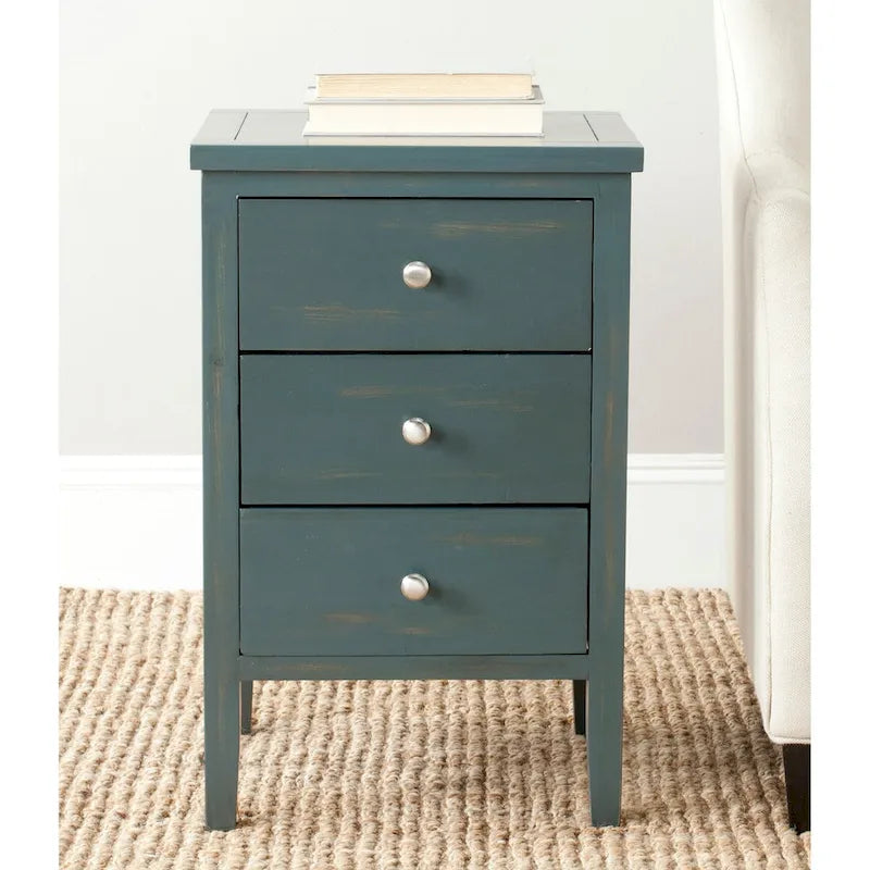 Table d'appoint à 3 tiroirs style champêtre – Plusieurs couleurs