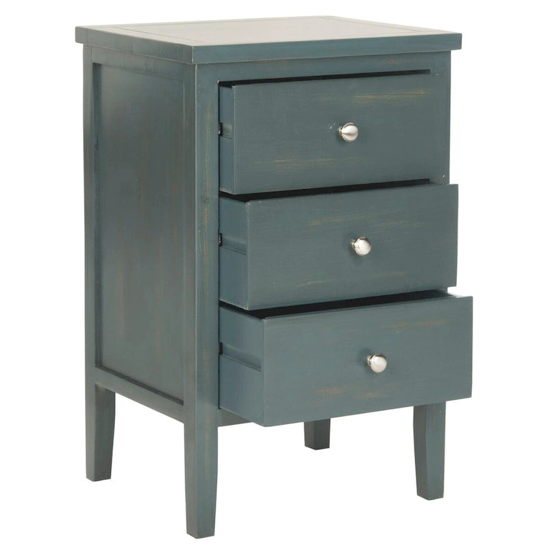 Table d'appoint à 3 tiroirs style champêtre – Plusieurs couleurs