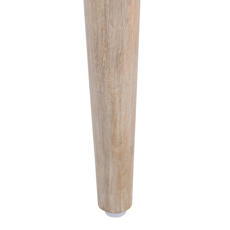 Table d'appoint florale sculptée en bois de manguier blanchi