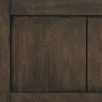 Lit de rangement queen à panneau de planches gris foncé avec accents de métal martelé – 1 place