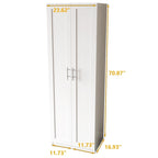 Armoire 2 portes avec 3 étagères Chêne / Blanc / Noyer