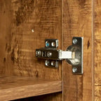 Armoire 2 portes avec 3 étagères Chêne / Blanc / Noyer