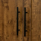 Armoire 2 portes avec 3 étagères Chêne / Blanc / Noyer