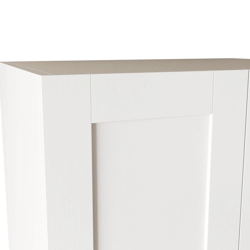 Armoire 2 portes avec 3 étagères Chêne / Blanc / Noyer