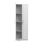 Armoire 2 portes avec 3 étagères Chêne / Blanc / Noyer