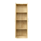 Armoire 2 portes avec 3 étagères Chêne / Blanc / Noyer