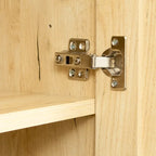 Armoire 2 portes avec 3 étagères Chêne / Blanc / Noyer