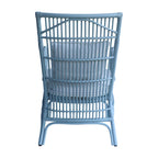 Fauteuil rembourré à lattes en rotin gris-brun – 1 place