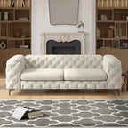 Canapé Chesterfield 3 places en velours capitonné – Plusieurs coloris disponibles