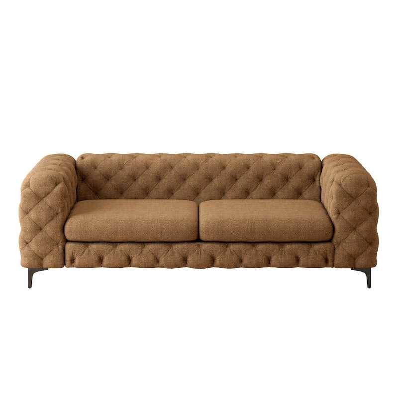 Canapé Chesterfield 3 places en velours capitonné – Plusieurs coloris disponibles