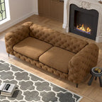 Canapé Chesterfield 3 places en velours capitonné – Plusieurs coloris disponibles