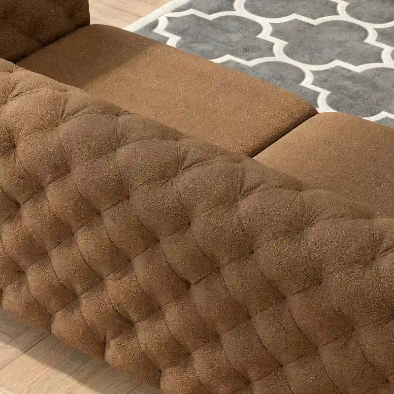 Canapé Chesterfield 3 places en velours capitonné – Plusieurs coloris disponibles