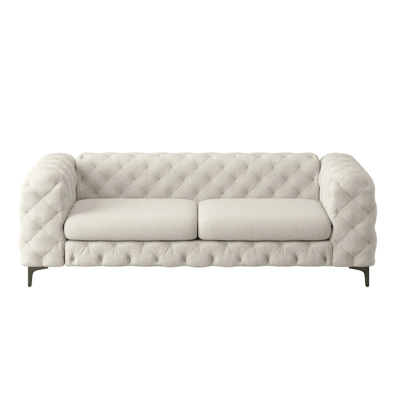 Canapé Chesterfield 3 places en velours capitonné – Plusieurs coloris disponibles
