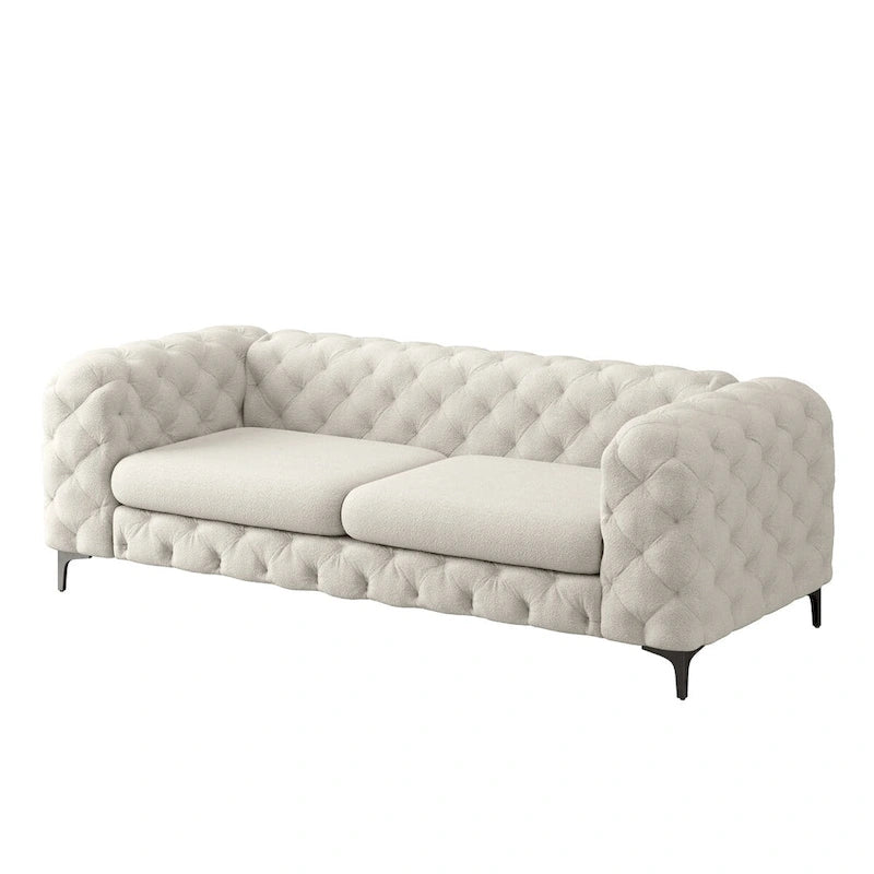 Canapé Chesterfield 3 places en velours capitonné – Plusieurs coloris disponibles
