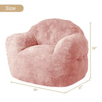 Fauteuil poire en mousse à mémoire de forme et fausse fourrure – 1 place, plusieurs coloris