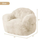 Fauteuil poire en mousse à mémoire de forme et fausse fourrure – 1 place, plusieurs coloris