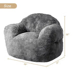 Fauteuil poire en mousse à mémoire de forme et fausse fourrure – 1 place, plusieurs coloris