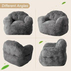 Fauteuil poire en mousse à mémoire de forme et fausse fourrure – 1 place, plusieurs coloris