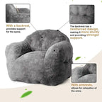 Fauteuil poire en mousse à mémoire de forme et fausse fourrure – 1 place, plusieurs coloris