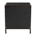 Table d'appoint en toile blanc antique vintage avec 2 tiroirs