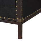 Table d'appoint en toile blanc antique vintage avec 2 tiroirs